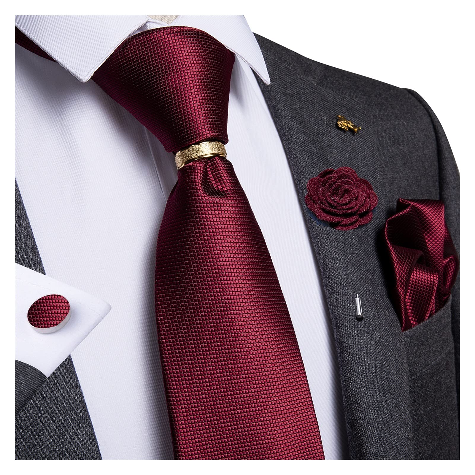 Amazon.co.jp: メンズネクタイ8cmの結婚式のネクタイのネクタイリング